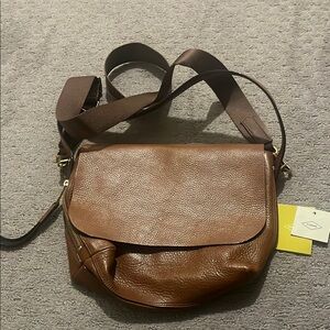 Fossil Brown Leather Crossbody Bag